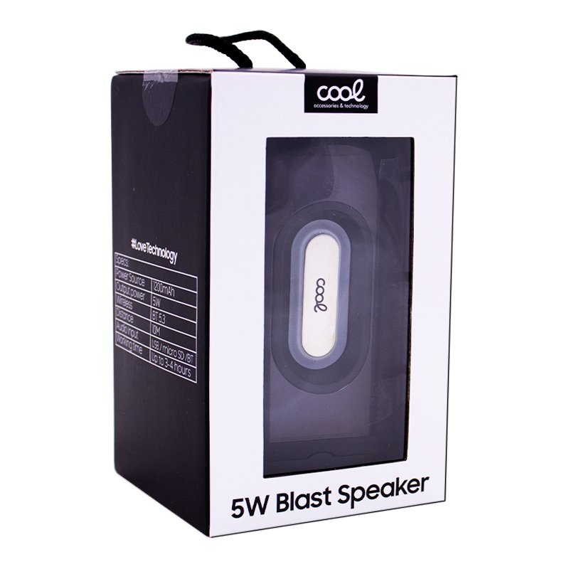 Enceinte Bluetooth universelle Musique 5W COOL Blast Noir