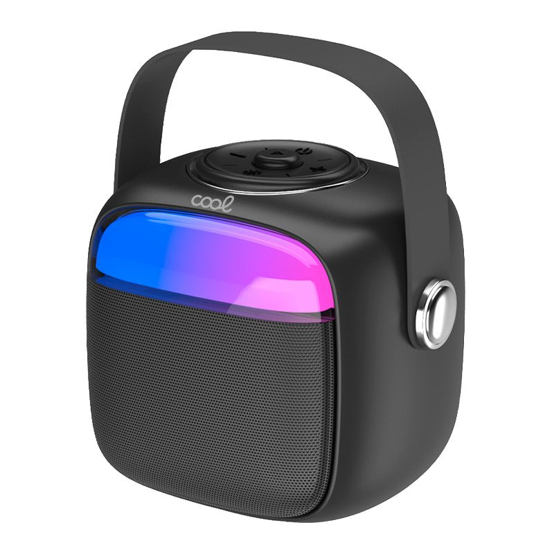 Enceinte Bluetooth universelle 6 W, mini karaoké + 1 microphone, noire