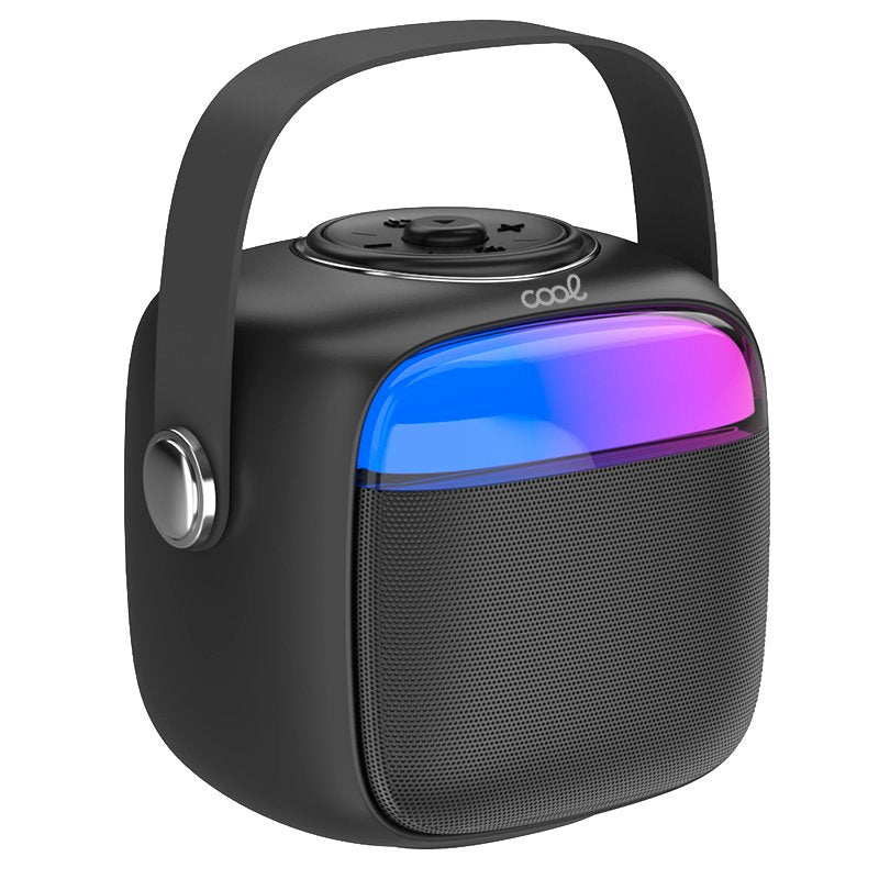 Enceinte Bluetooth universelle 6 W, mini karaoké + 1 microphone, noire
