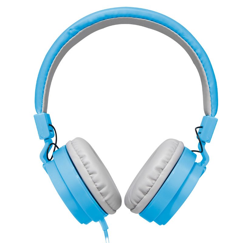 Casque audio COOL Toronto avec prise jack 3,5 mm et microphone, bleu