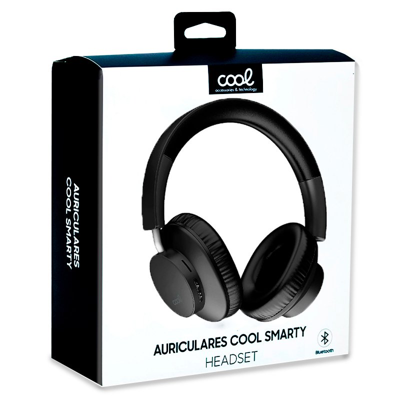 Auriculares Stereo Bluetooth Cascos COOL Smarty Negro