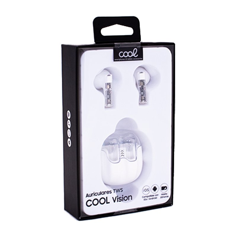 Casque stéréo Bluetooth à double oreillette COOL Vision Blanc
