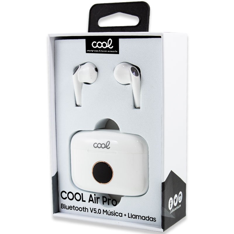 Écouteurs stéréo Bluetooth LCD Cool Air Pro Blanc