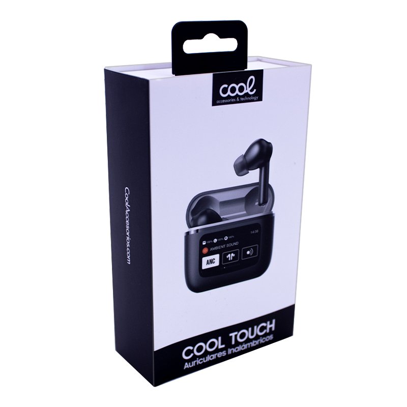 Écouteurs stéréo Bluetooth avec écran LCD Cool Touch, noirs