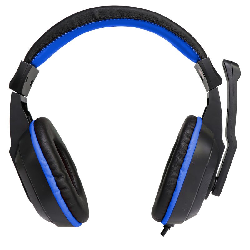 Casque stéréo de bureau Cool Dublin avec micro (noir-bleu)