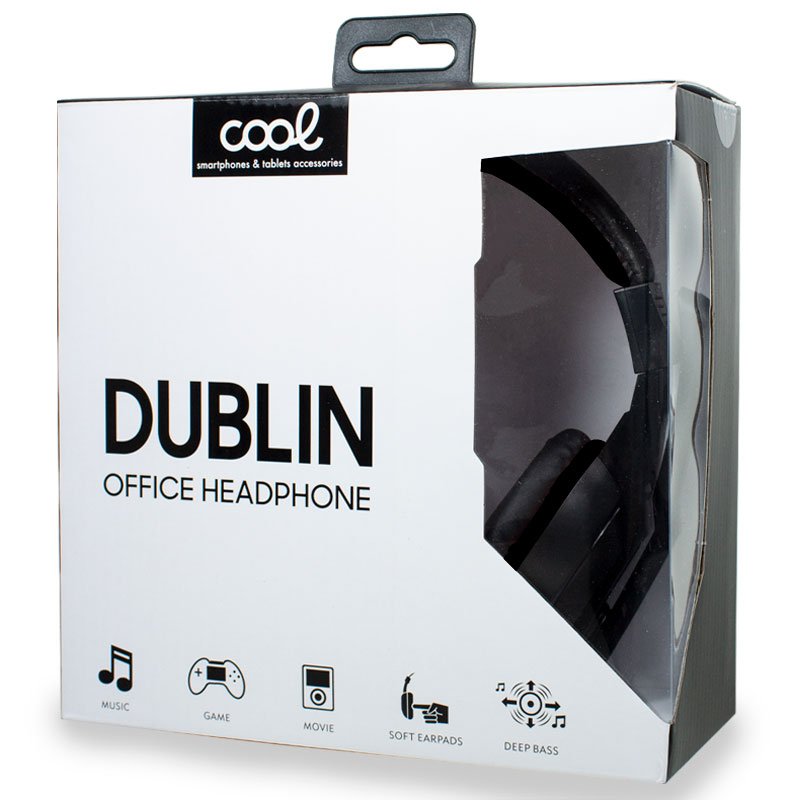 Casque stéréo Dublin Office avec micro, noir