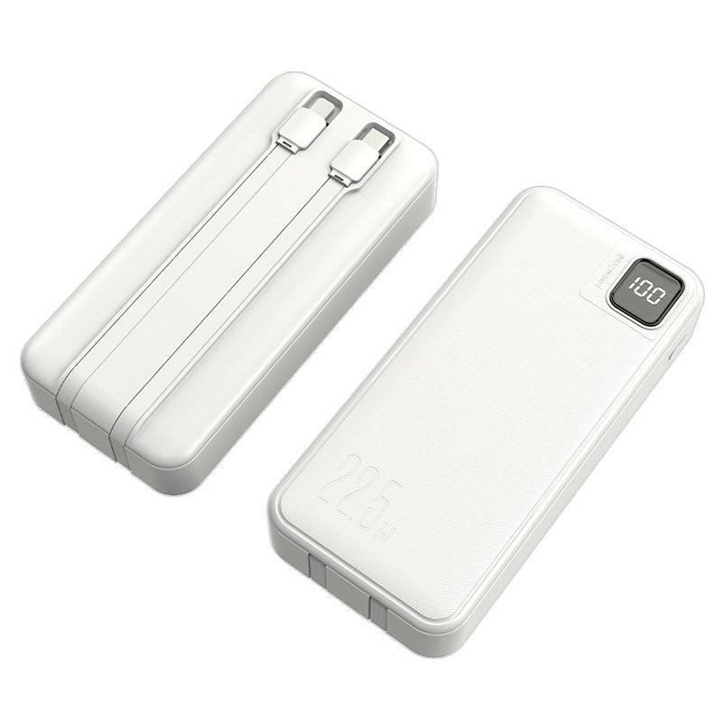 Batterie externe universelle 22,5 W 20 000 mAh (Type C / Lightning) Blanc froid