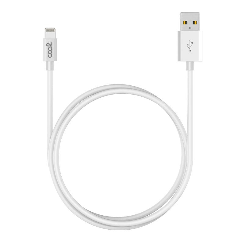 Câble USB compatible Lightning COOL pour iPhone/iPad (3 mètres) Blanc