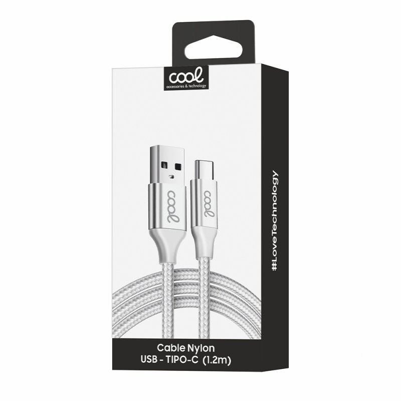 Cable USB COOL Nylon Universal Tipo C (1.2 metros)
