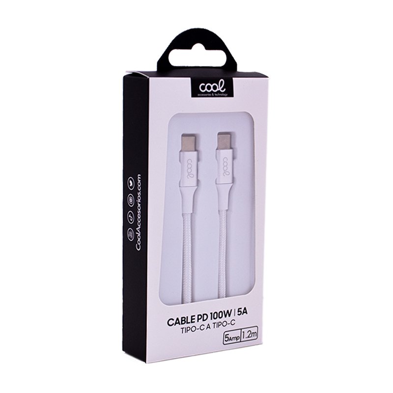 Câble USB universel COOL Nylon Type C vers Type C (1,2 mètre)