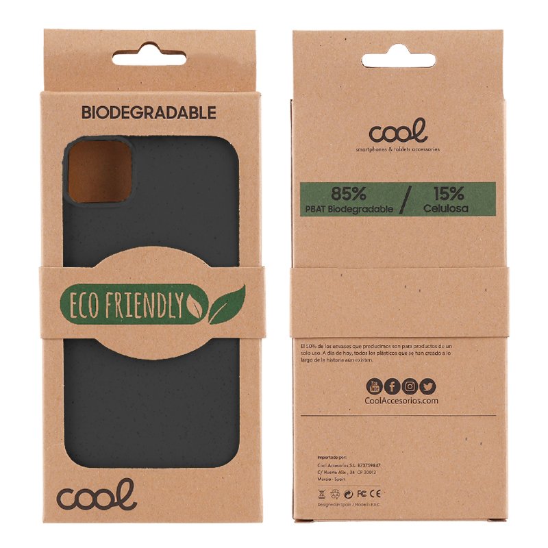 Coque Cool pour iPhone 14 Plus Eco Biodégradable Noir