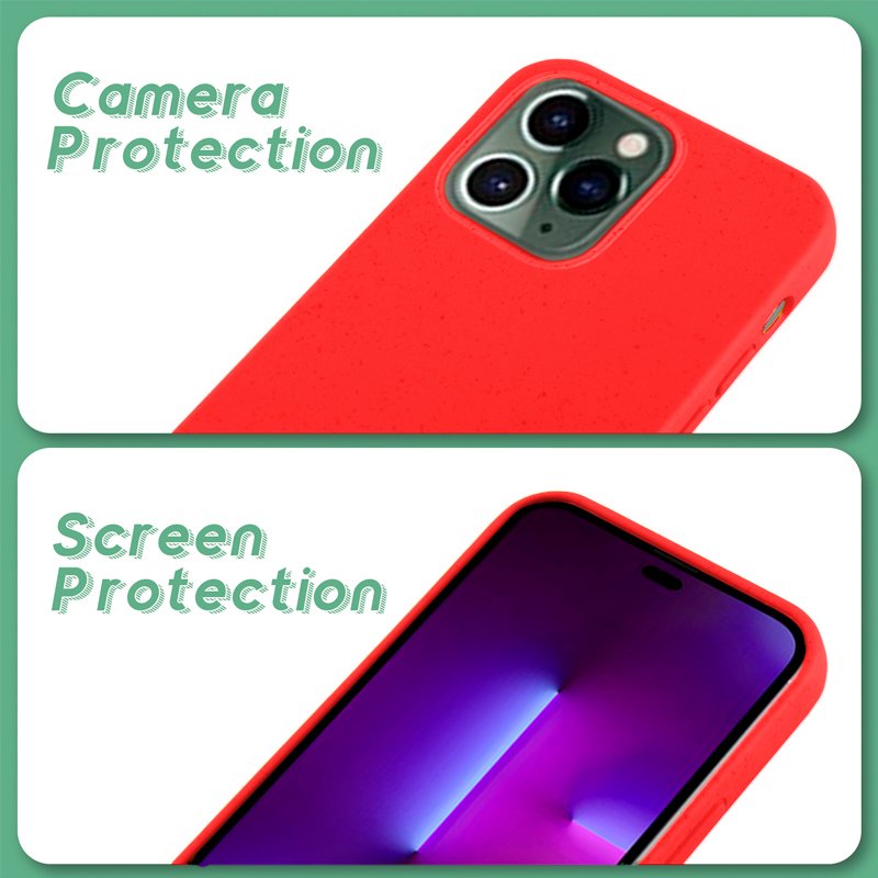 Coque Cool pour iPhone 14 Pro Eco Biodégradable Rouge