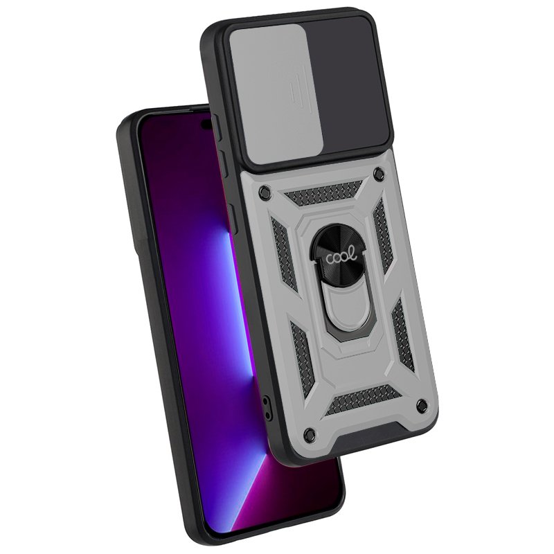 Coque rigide argentée pour iPhone 14 Pro