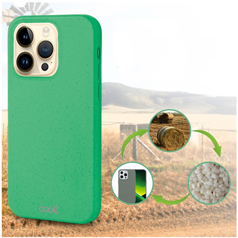 Coque Cool pour iPhone 14 Pro Max Eco Biodégradable Menthe
