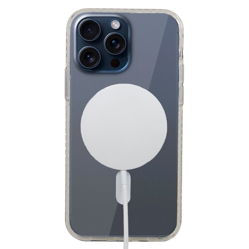 Coque magnétique transparente pour iPhone 15 Pro