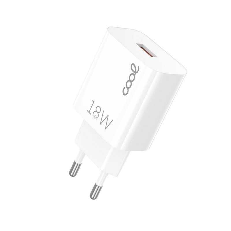 Chargeur universel 3 A Type-C (charge rapide) Kit 2 en 1 COOL Blanc