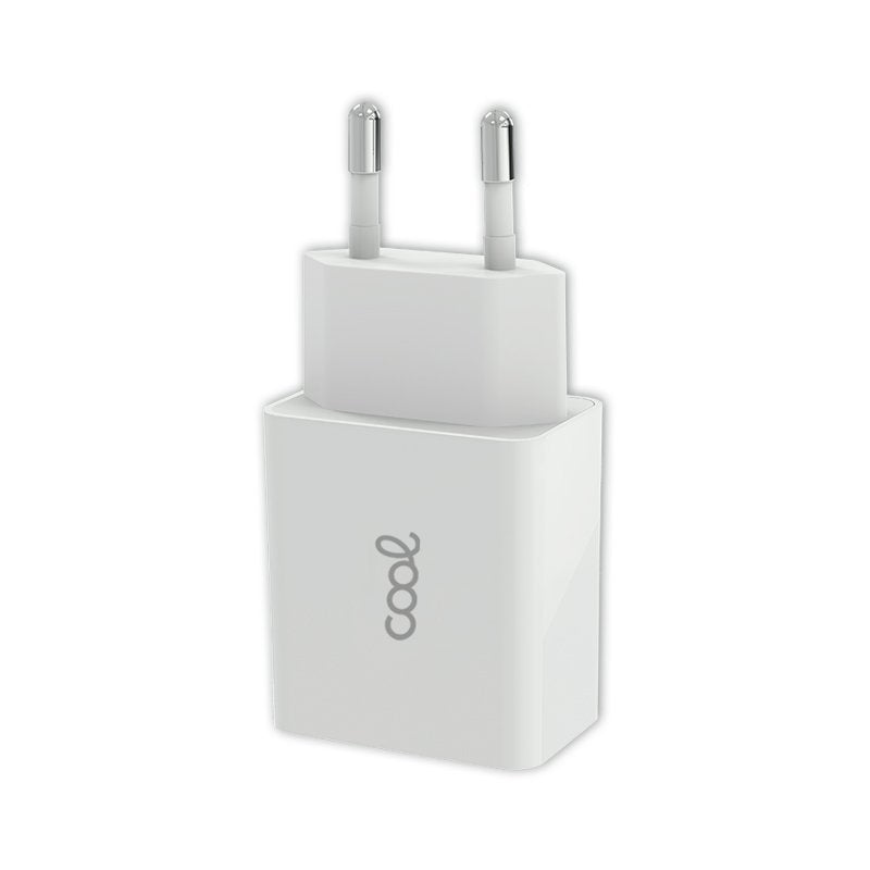 Cargador Red Universal Entrada 2 x USB COOL 2.4 Amperios Blanco