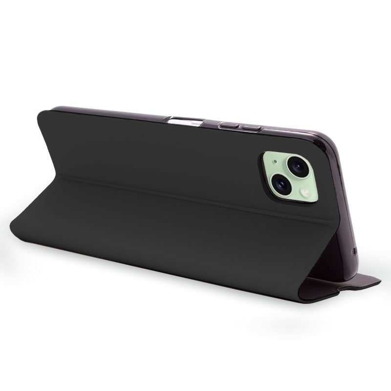 Étui à rabat tendance pour iPhone 15 Plus Elegance Noir