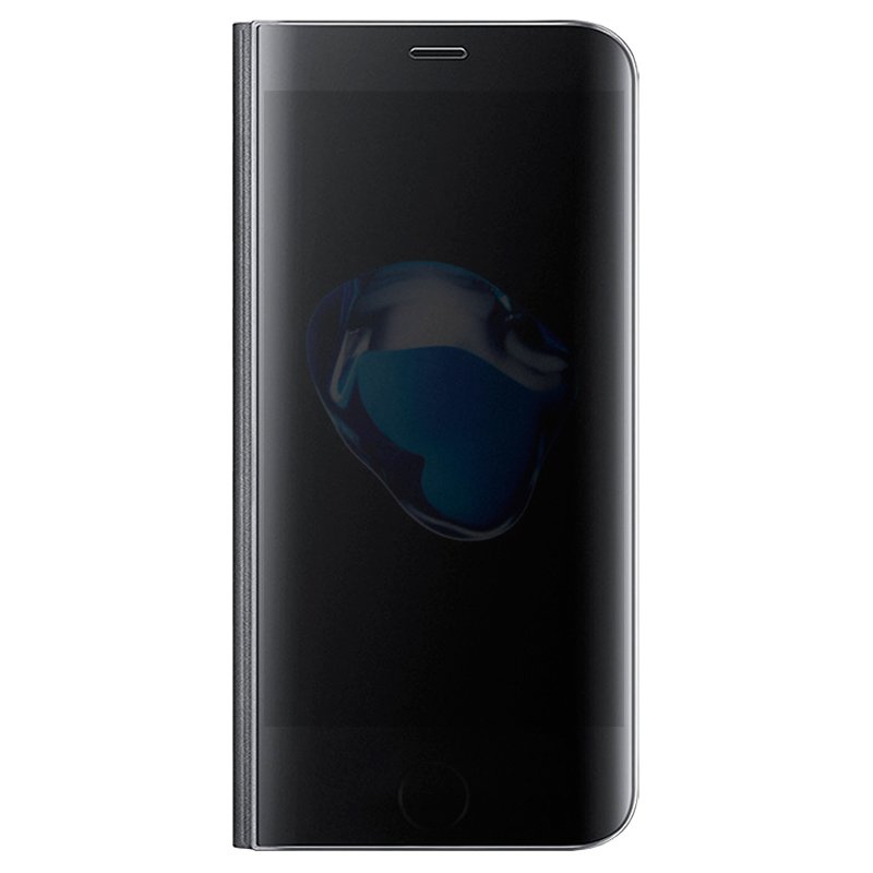 Étui à rabat transparent pour iPhone 7 Plus / iPhone 8 Plus, noir