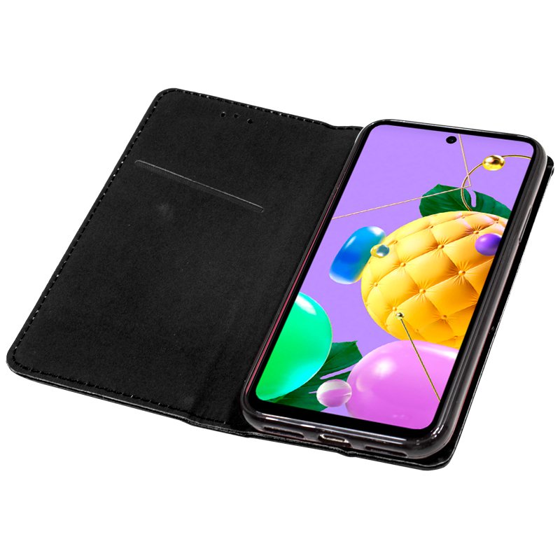 Étui à rabat Cool pour LG K52, noir uni