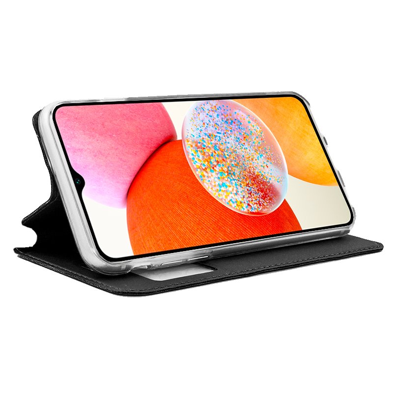 Étui à rabat tendance pour Samsung Galaxy A14 / A14 5G A145, noir lisse