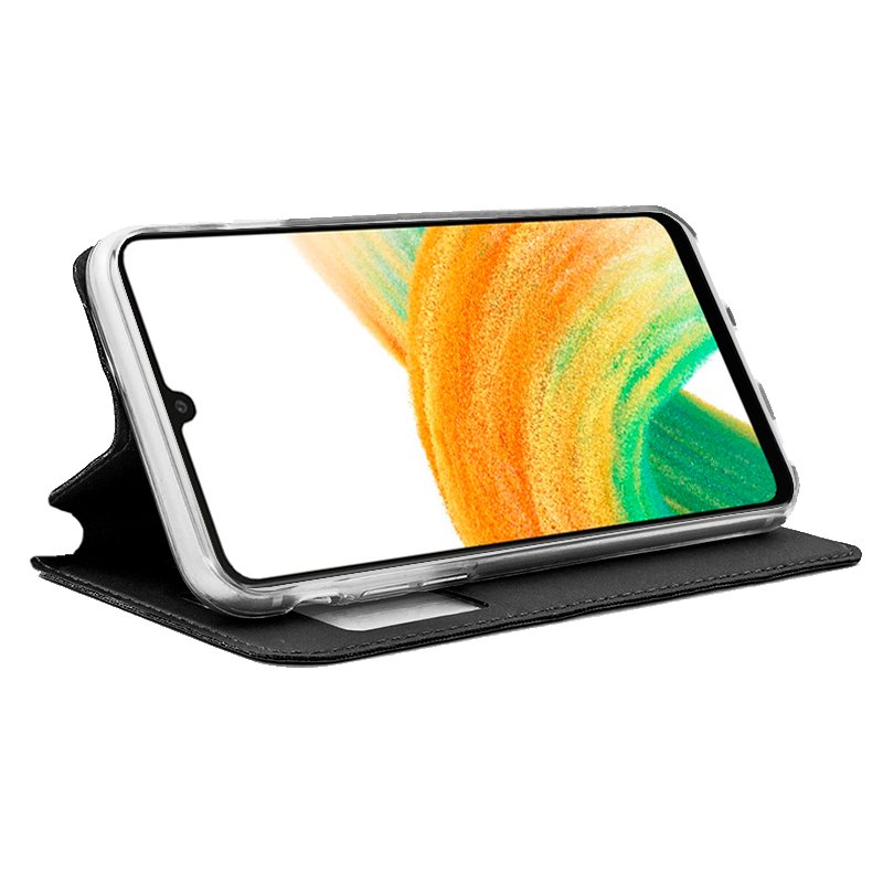 Étui à rabat Cool pour Samsung A336 Galaxy A33 5G, noir lisse