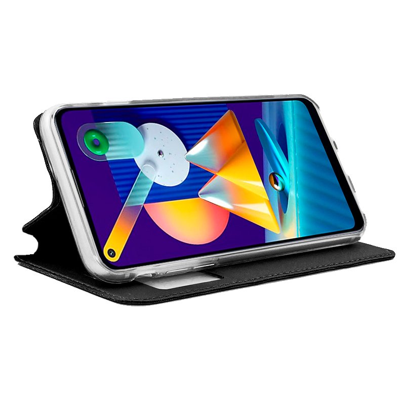 Étui à rabat Cool pour Samsung M115 Galaxy M11 / A11 Noir lisse
