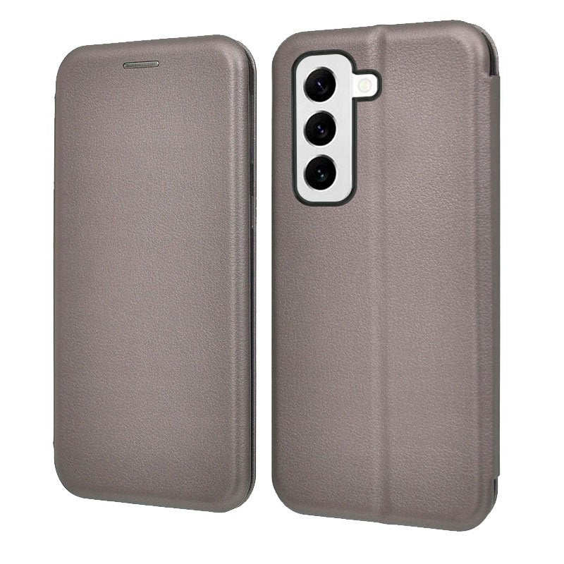 Étui à rabat élégant pour Samsung S901 et Galaxy S22, couleur argent