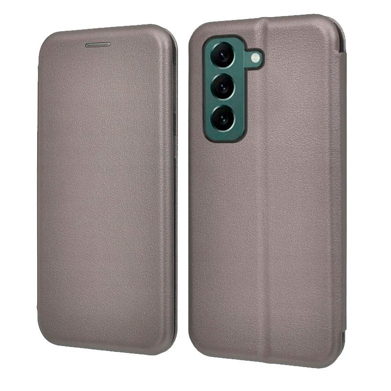 Étui à rabat élégant pour Samsung S906 et Galaxy S22 Plus, argent