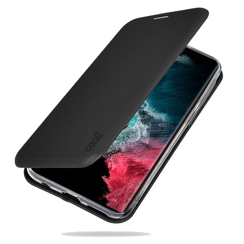 Étui à rabat élégant pour Samsung S908 et Galaxy S22 Ultra Elegance, noir