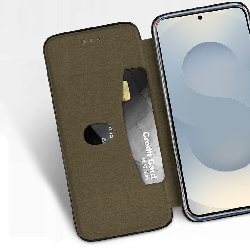 Étui à rabat élégant pour Samsung S921 Galaxy S24/S25 Argenté