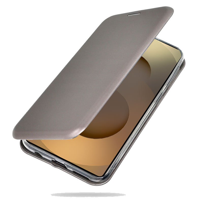 Étui à rabat élégant pour Samsung S938 et Galaxy S25 Ultra, argent