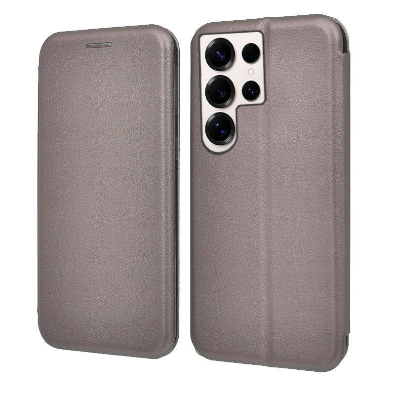 Étui à rabat élégant pour Samsung S938 et Galaxy S25 Ultra, argent