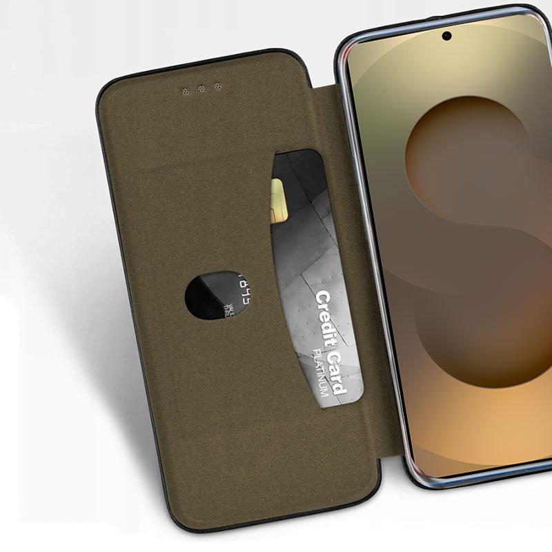 Étui à rabat élégant pour Samsung S938 et Galaxy S25 Ultra, argent