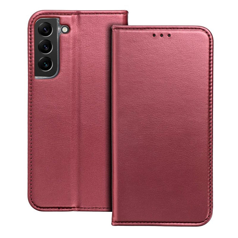 Étui à rabat tendance pour Xiaomi Redmi 13C / 13C 5G / Poco C65 Bordeaux uni