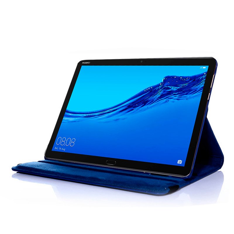 Coque COOL pour Huawei Mediapad T5 Similicuir Bleu Lisse 10,1 pouces