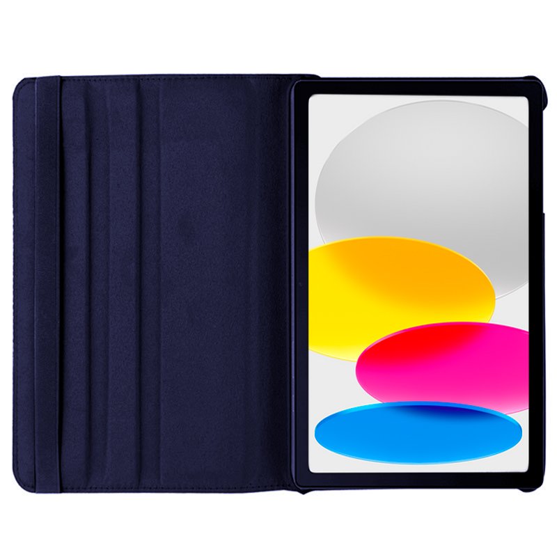 Étui Cool pour iPad (2022/2024) 10.9 (10e génération) / iPad 11 2025 (A16) en similicuir bleu