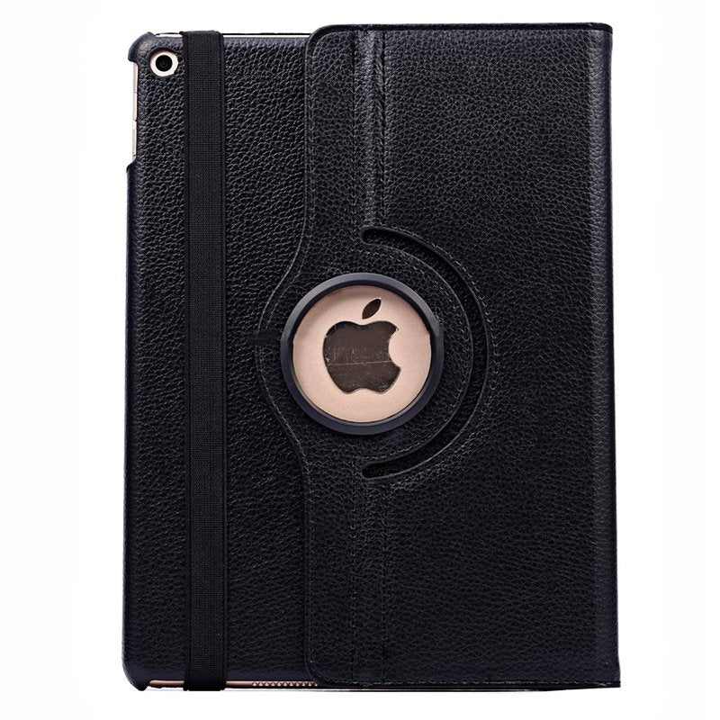 Étui rotatif en similicuir noir pour iPad Air / Air 2 / Pro 9.7 / iPad 2017 / iPad 2018 9.7 pouces