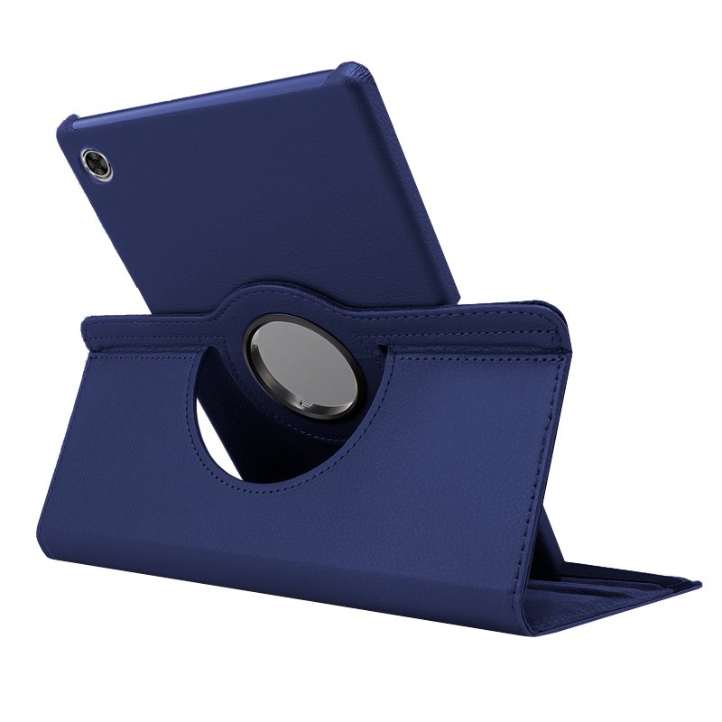Étui tendance en cuir lisse bleu pour tablette Lenovo Tab M10 Plus / FHD Plus 2e génération / Tab K10 10,3 pouces