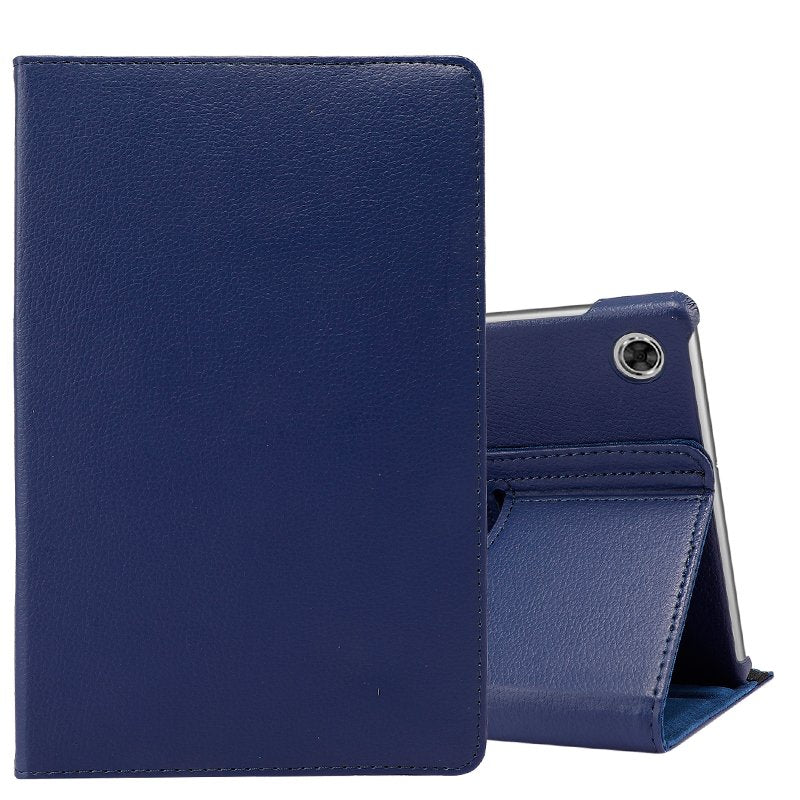 Étui tendance en cuir lisse bleu pour tablette Lenovo Tab M10 Plus / FHD Plus 2e génération / Tab K10 10,3 pouces