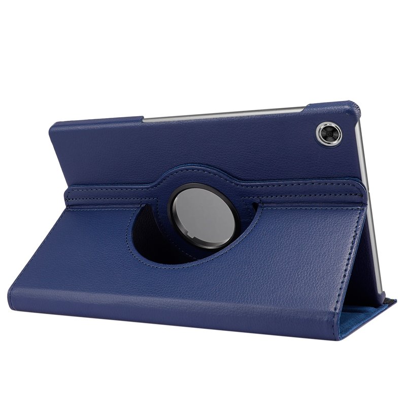 Étui tendance en cuir lisse bleu pour tablette Lenovo Tab M10 Plus / FHD Plus 2e génération / Tab K10 10,3 pouces