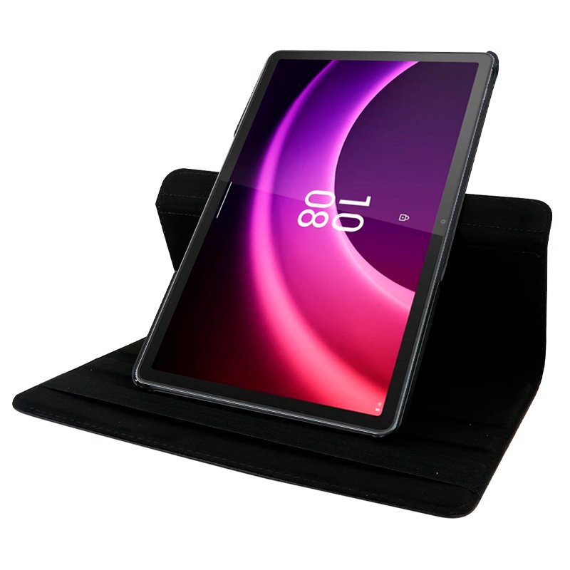 Étui tendance pour Lenovo Tab P11 2e génération en similicuir noir lisse (11,5 pouces)