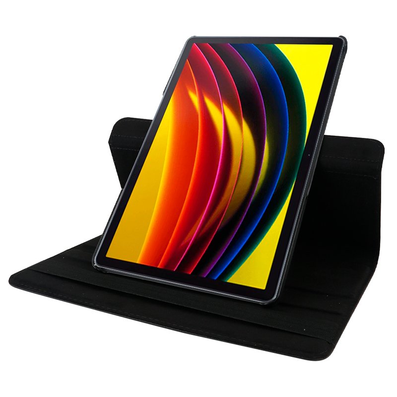 Étui tendance en similicuir lisse noir pour Lenovo Tab P11/P11 Plus (11 pouces)