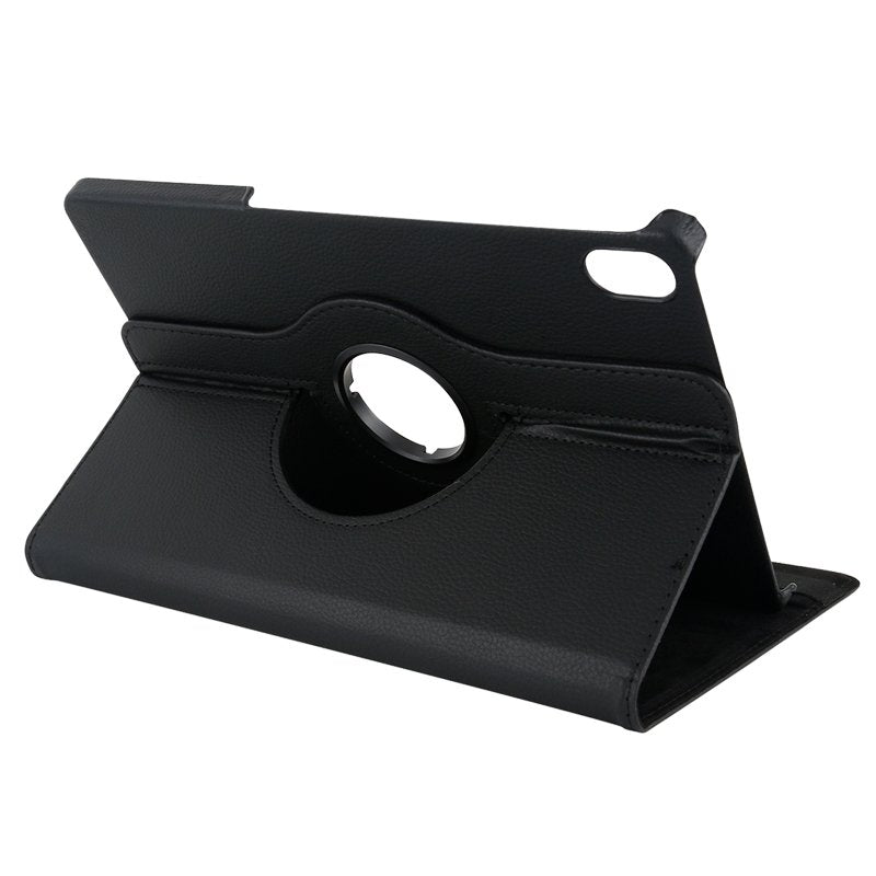 Étui tendance en similicuir lisse noir pour Lenovo Tab P11/P11 Plus (11 pouces)