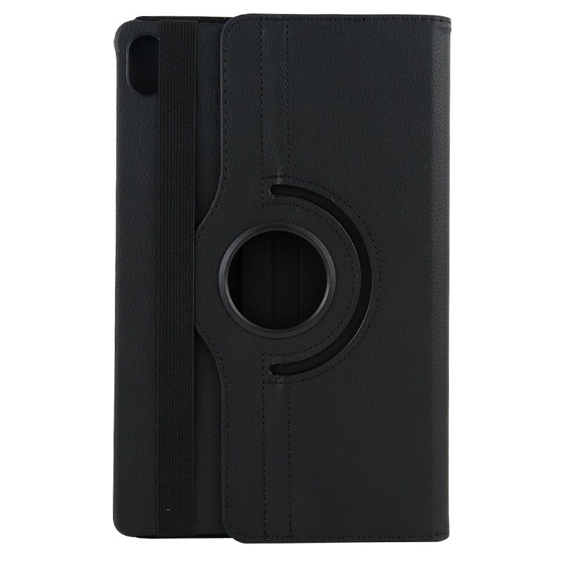 Étui tendance en similicuir lisse noir pour Lenovo Tab P11/P11 Plus (11 pouces)