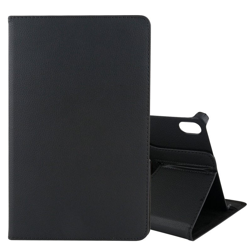 Étui tendance en similicuir lisse noir pour Lenovo Tab P11/P11 Plus (11 pouces)