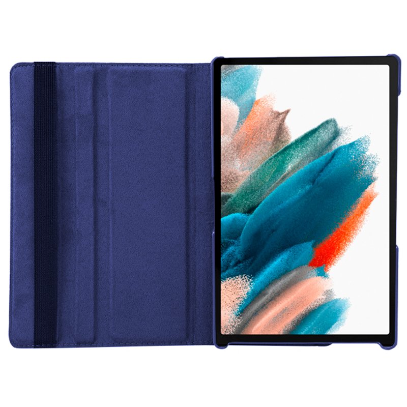 Étui cool en similicuir lisse bleu pour Samsung Galaxy Tab A8 X200/X205 10,5 pouces