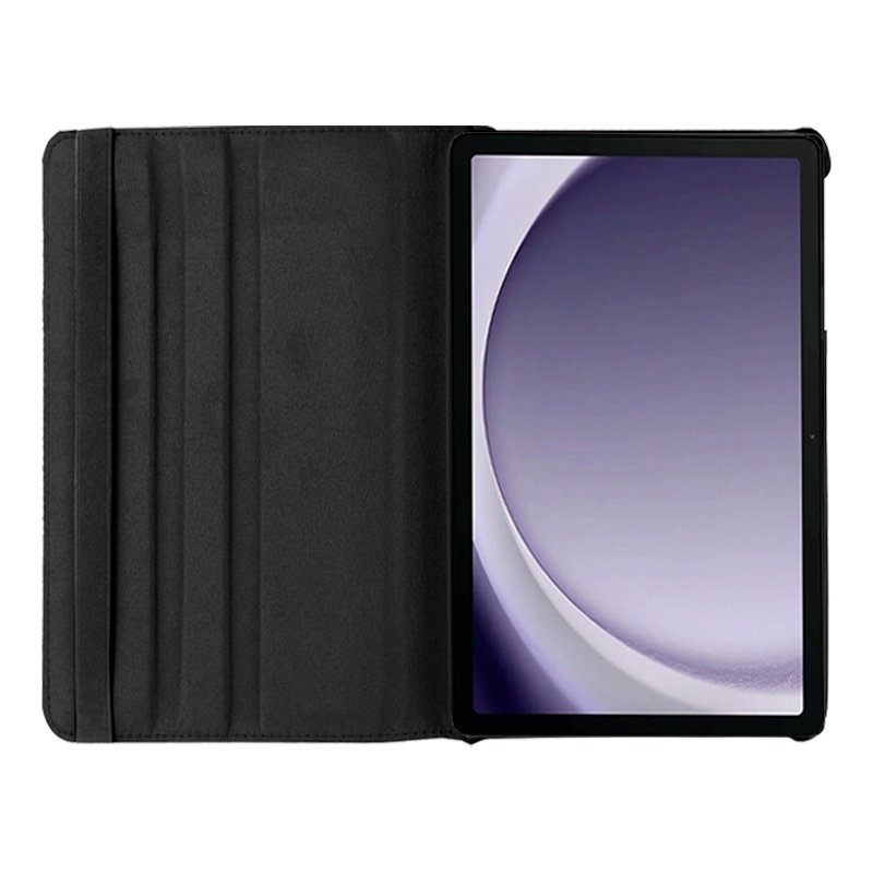 Étui cool en similicuir lisse noir pour Samsung Galaxy Tab A9 Plus X210/X216 11 pouces