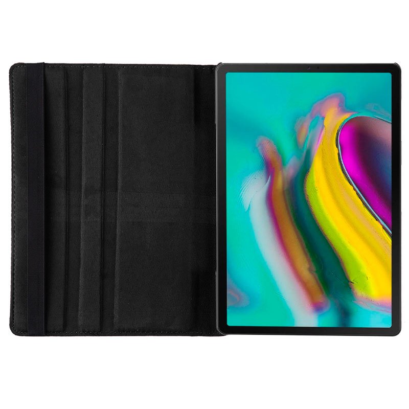 Étui en similicuir noir pour Samsung Galaxy Tab S5e T720/T725 10,5 pouces