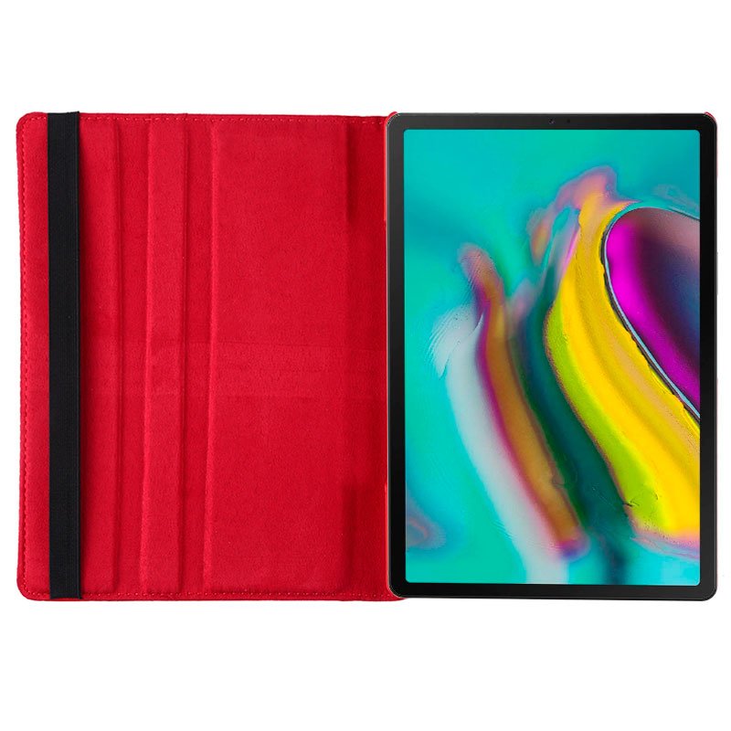 Étui en similicuir rouge pour Samsung Galaxy Tab S5e T720/T725 10,5 pouces